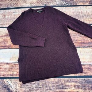 Athleta Deep Purple V-Neck Sweater